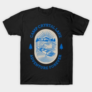 Camp Crystal Lake Adventure Forever Slasher Horror Retro Halloween Design T-Shirt